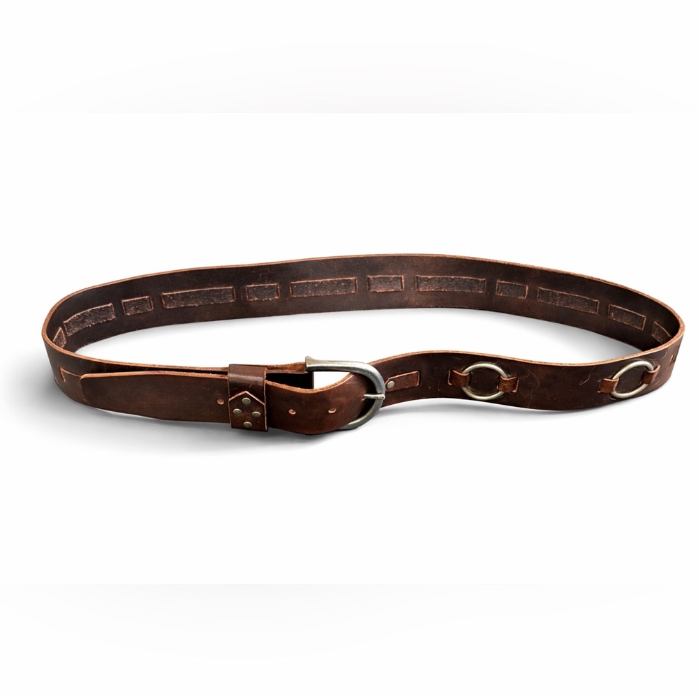 Target Genuine Leather Belt XL 38–41 Brown Western O-Ring Unisex Boho